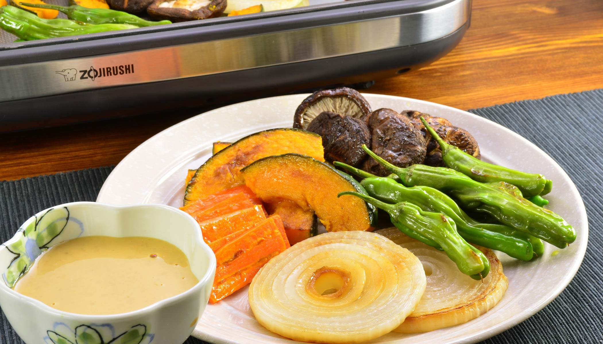 Grilled Vegetables with Miso Mayonnaise Dip