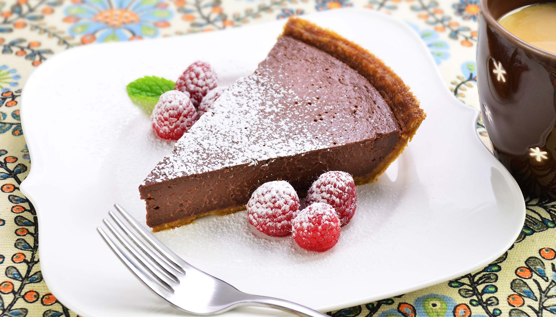 Chocolate Raspberry Tofu Pie