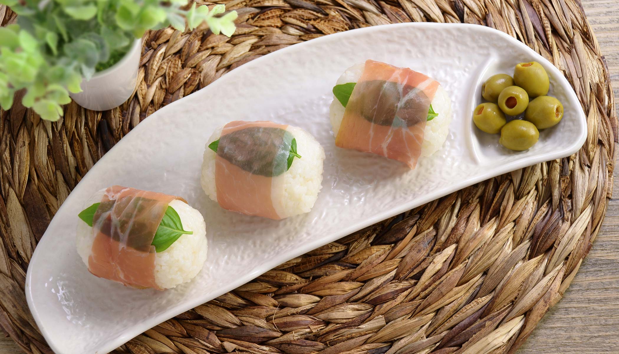 Prosciutto Rice Balls