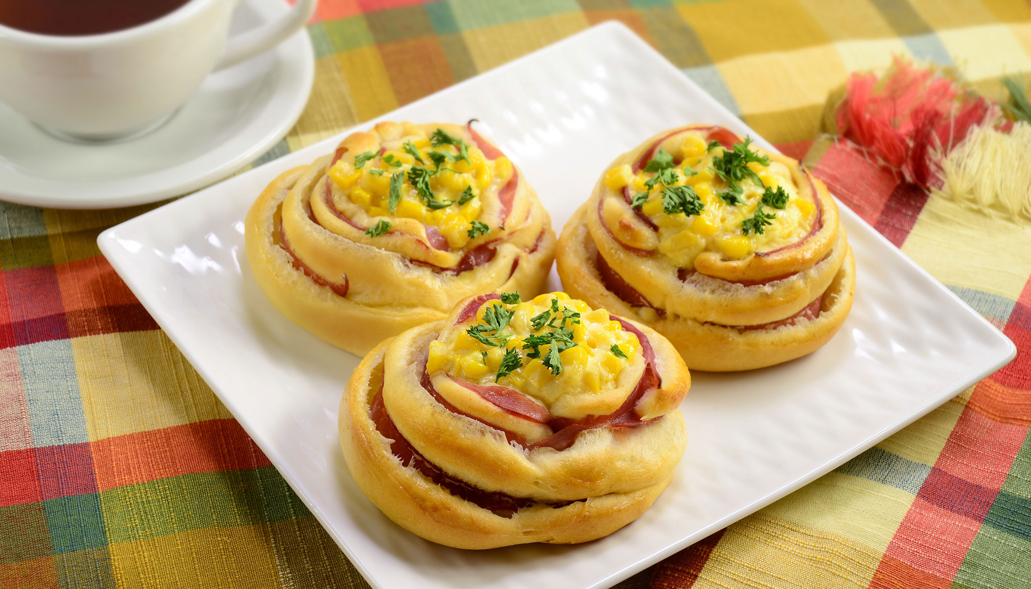 Ham and Corn Mayo Buns