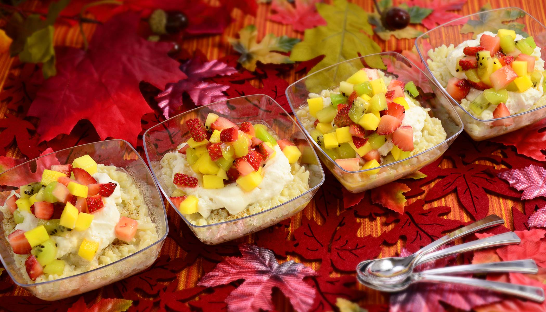 Fruity Rice Custard Pudding